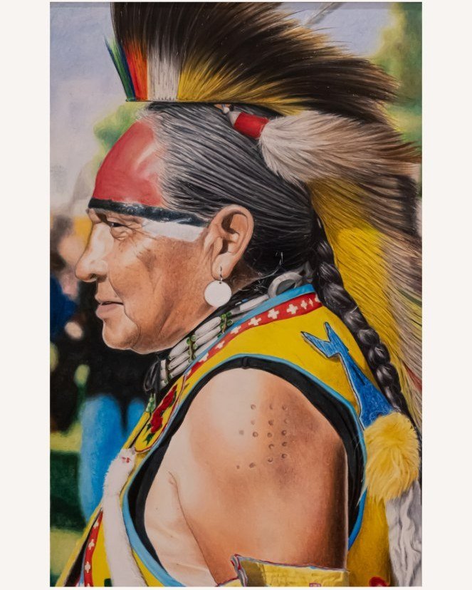 Sofia Regalado's artwork, Tunkashila or “Grandfather” earned her the top Featured Illustrator Award of $2,000 and sold at auction for $1,500. The painting was displayed at the Phillips 66 "I am Texas" book signing, art auction and gala, held Nov. 5 at the Hilton Americas in Houston.